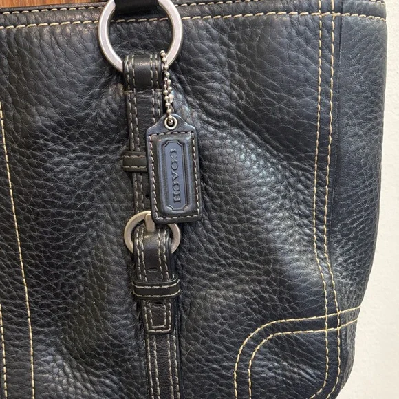 Coach Black Pebbled Leather Shoulder Bag D0851-F12339 Minimalist - Picture 4 of 15